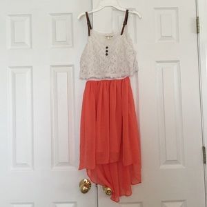 Crochet Lace High-Low Dress