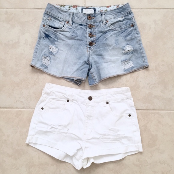 BUNDLE: 2 Pairs of Distressed Denim Shorts! - Picture 1 of 4