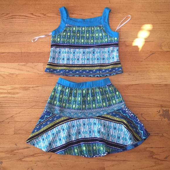 Crop top and skirt set