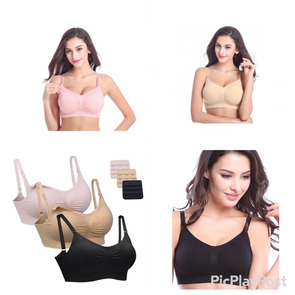🔸🆕➖3 Seamless Nursing Bra Bralette - Picture 2 of 4