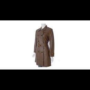 Terry Lewis Classic Luxuries Leather Trench Coat.