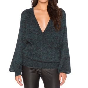 Free People Karina Slouchy Wrap Front Sweater
