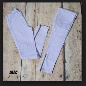 NWT Moto jeggings - lilac.