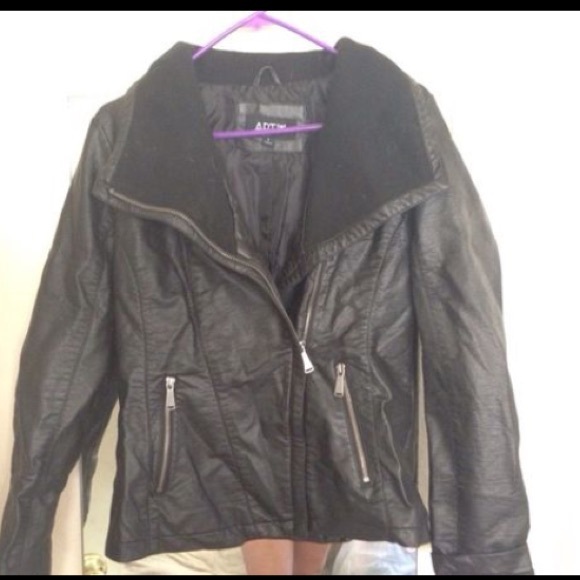 Black leather jacket