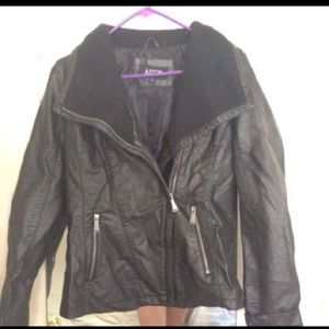 Black leather jacket