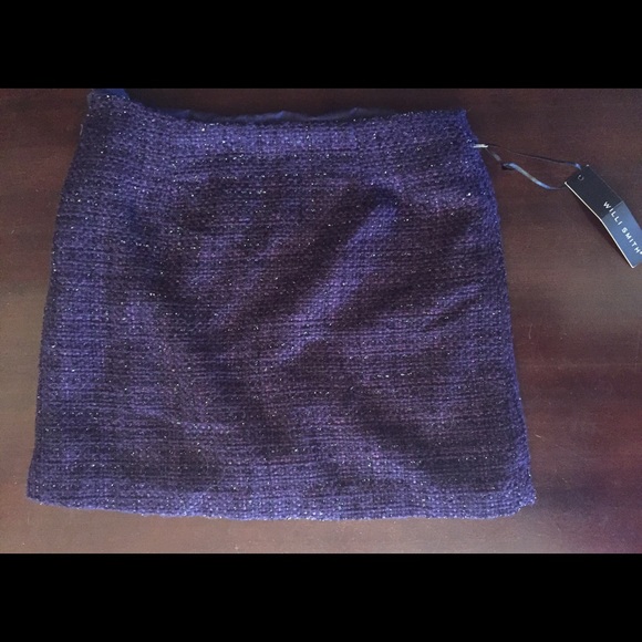 Plum Wool A-line Mini skirt - Picture 1 of 2