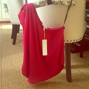 BCBG one shoulder Blouse