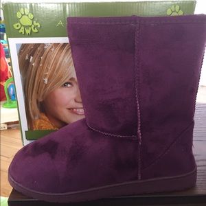 Dawgs 9in microfiber boots plum