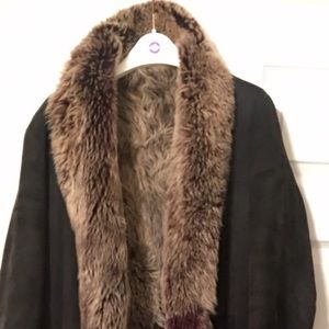 Burberry Shearling Ladies long coat size 4