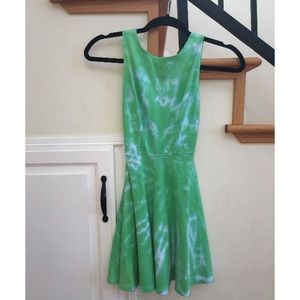 Green tie dye American apparel skater dress