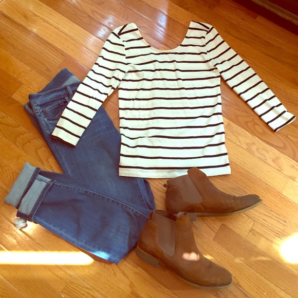 Black and white striped tee from F21
