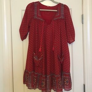 Free people red tunic dress!