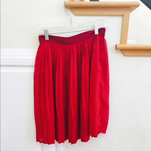 Red chiffon American Apparel  skirt