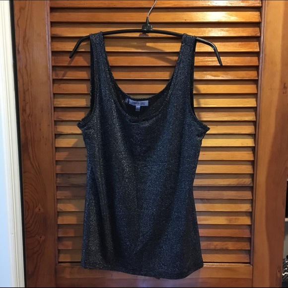 Jennifer Lopez black and silver tank
