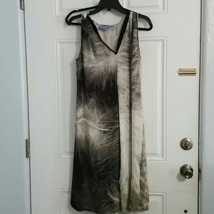 Black white flowy dress