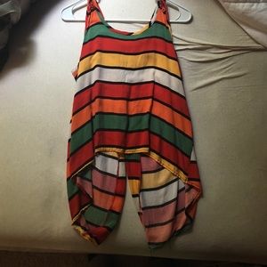 Rasta Color Open Back Top