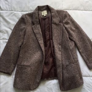 Herringbone brown and white wool blazer