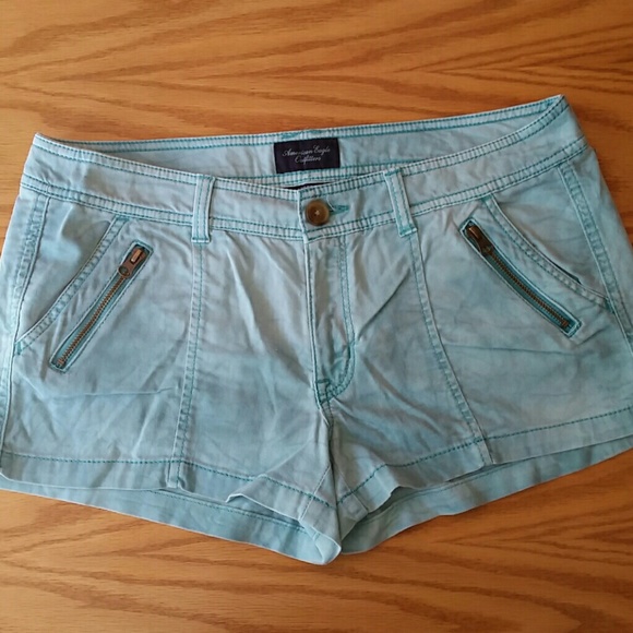 AE Turquoise Denim Shorts