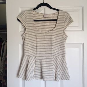 Anthropologie 9-H15 STCL Peplum Top