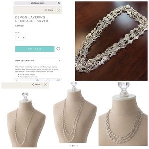 Stella and Dot Silver Devon Layering Necklace