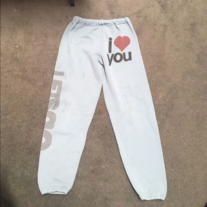 Free city I love you blue sweatpants