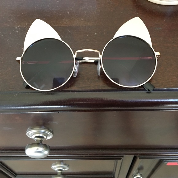 Gold Cat Eared Sunglasses