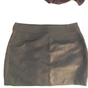Black faux leather skirt
