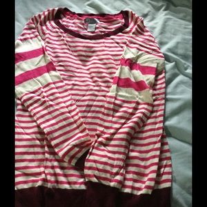 Maroon striped sweater