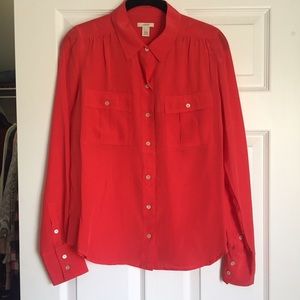 J. Crew Silk Button Up