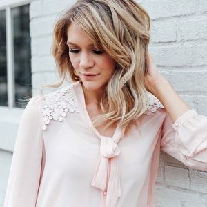 Blush pink blouse