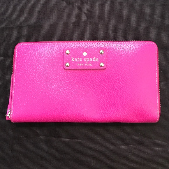 Kate Spade hot pink leather wallet