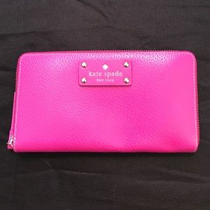 Kate Spade hot pink leather wallet