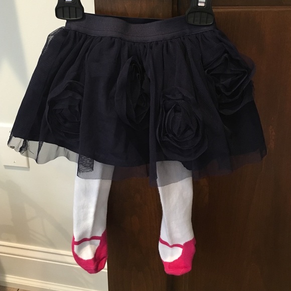 6-12 mo Children's Place Rosette Tulle Tutu Tights
