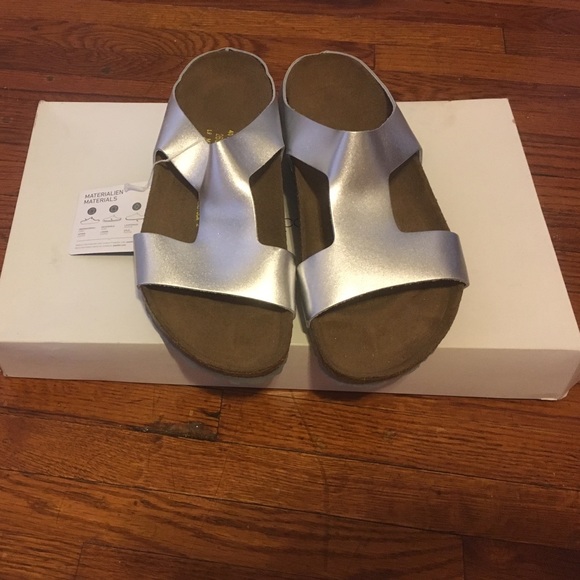 Silver Birkenstock Charlize-Papillion