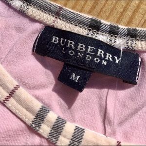 Pink Burberry London Short Sleeve Shirt