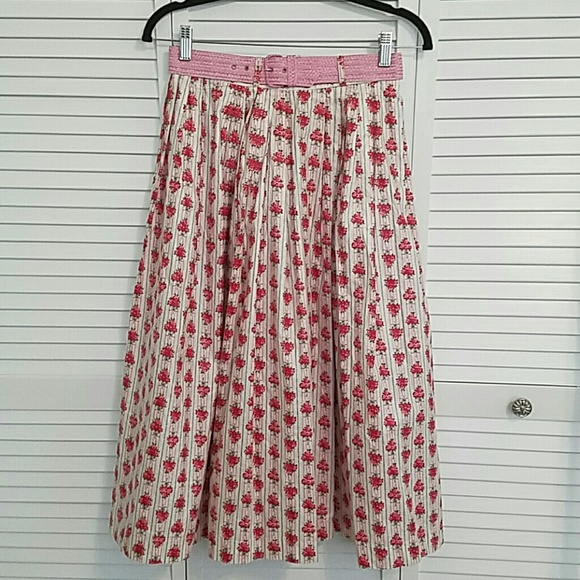 1950s full chintz skirt - Picture 1 of 4