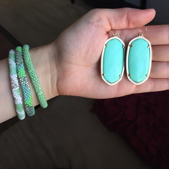 Kendra Scott earrings and bracelets