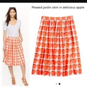 ISO J. Crew Jardin pleated skirt "delicious apple"