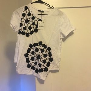 Zara Tshirt with Velvet Design