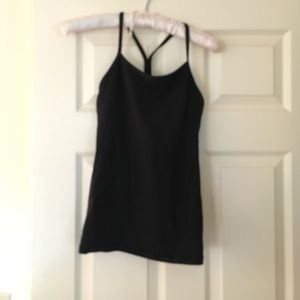 Black racer back top