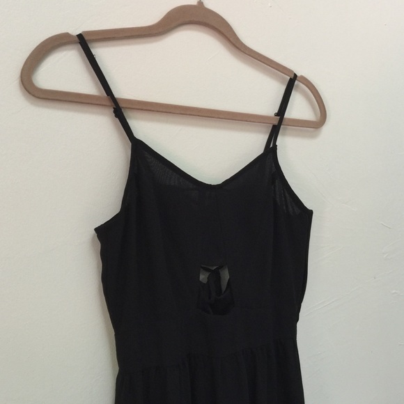 Sheer Black Lace-up Dress - Picture 3 of 4