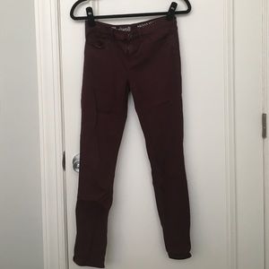 Eggplant madewell skinny jeans