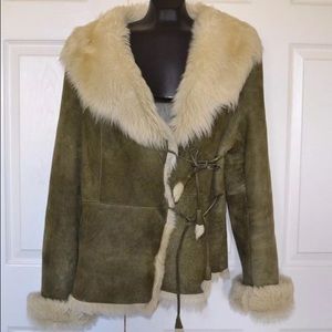 Umberto ferri italy genuine shearling jacket sz L