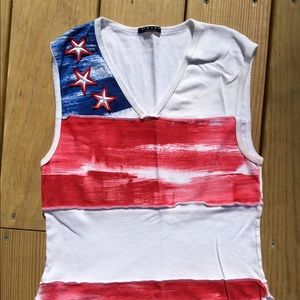 Sisley Patriotic Sleeveless Top