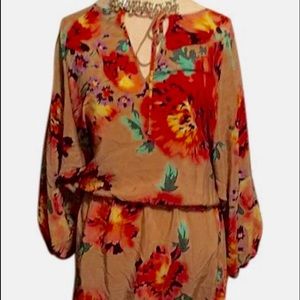 Tibi silk floral print maxi dress