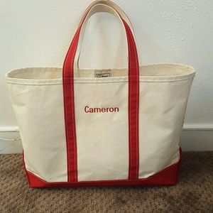 L.L. Bean Large Boat tote red