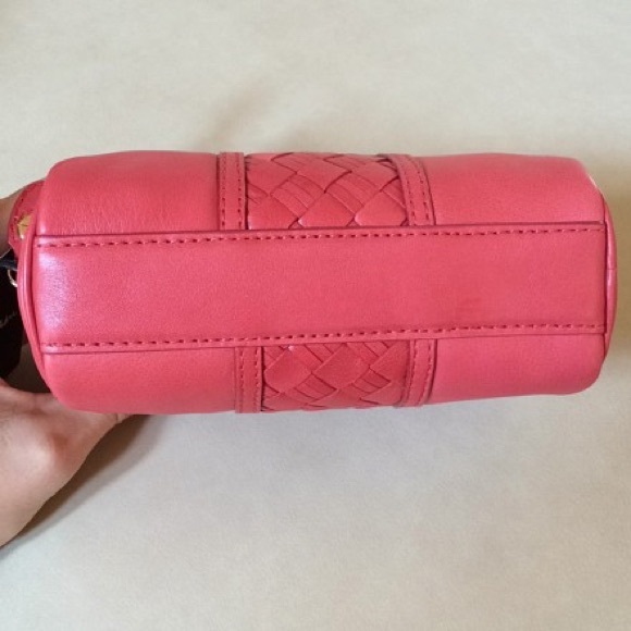 NWT Cole Haan Pink Leather Heritage Cosmetic Toiletry Bag - Picture 3 of 4