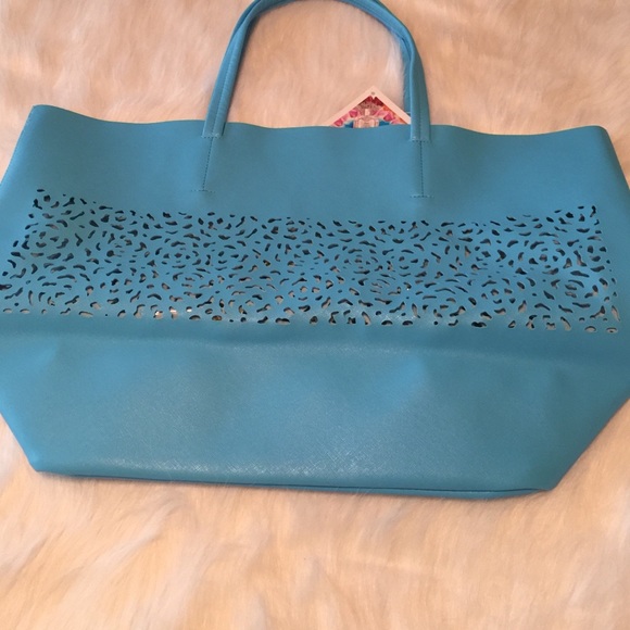 Great for the Beach! Vince Camuto Tote Bag, Blue - Picture 3 of 3