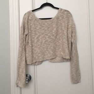 Cropped knit sweater