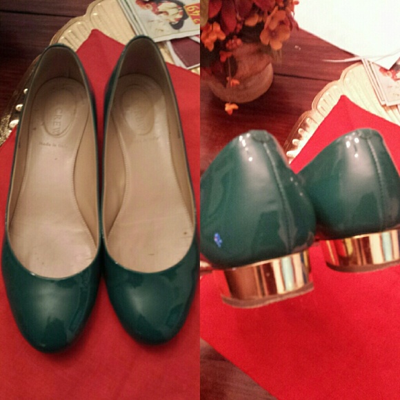 J Crew Janey gold heeled flats 9